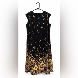 Suite 7 Black Floral Midi Dress